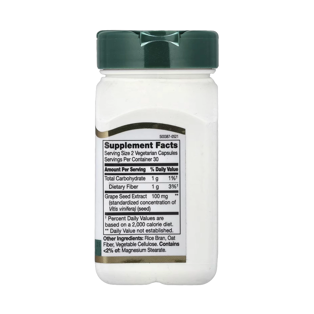 21st Century, Grape Seed Extract, Standardized, 60 Vegetarian Capsules