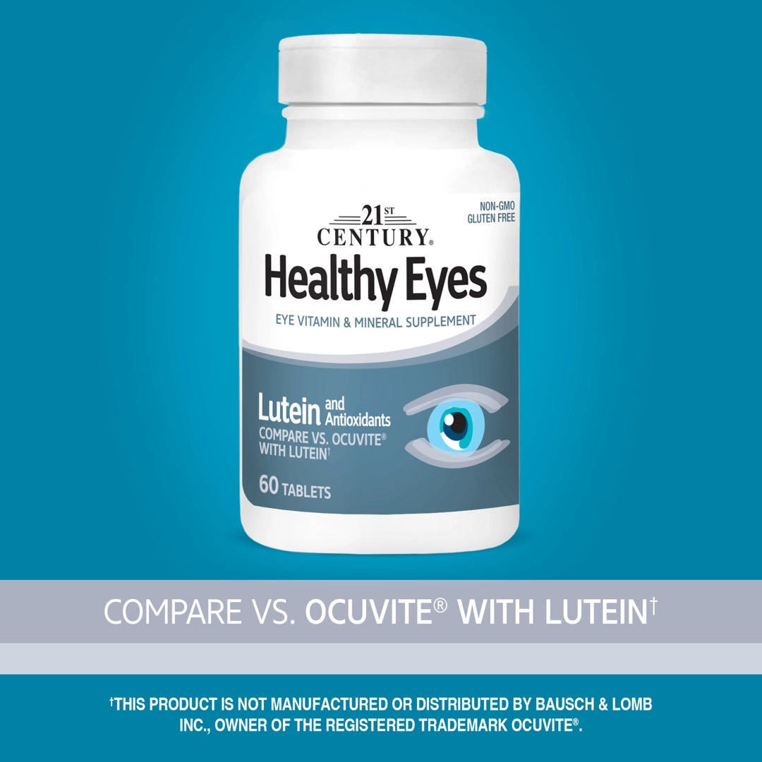 21st Century, Healthy Eyes, Lutein and Antioxidants, 60 Tablets