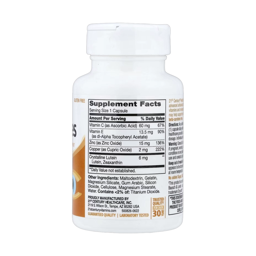 21st Century, Healthy Eyes, Lutein and Zeaxanthin, 60 Capsules