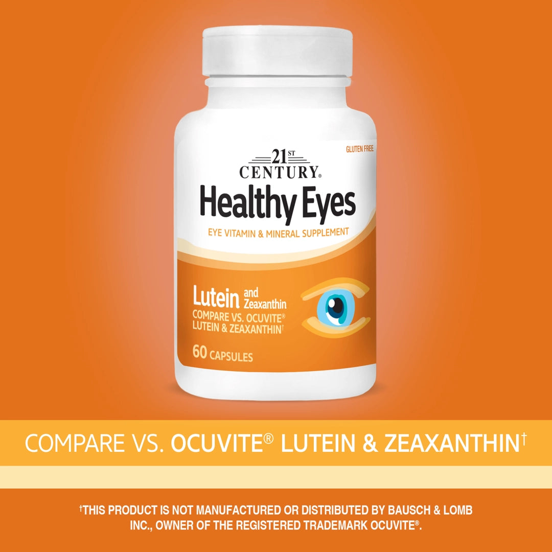 21st Century, Healthy Eyes, Lutein and Zeaxanthin, 60 Capsules