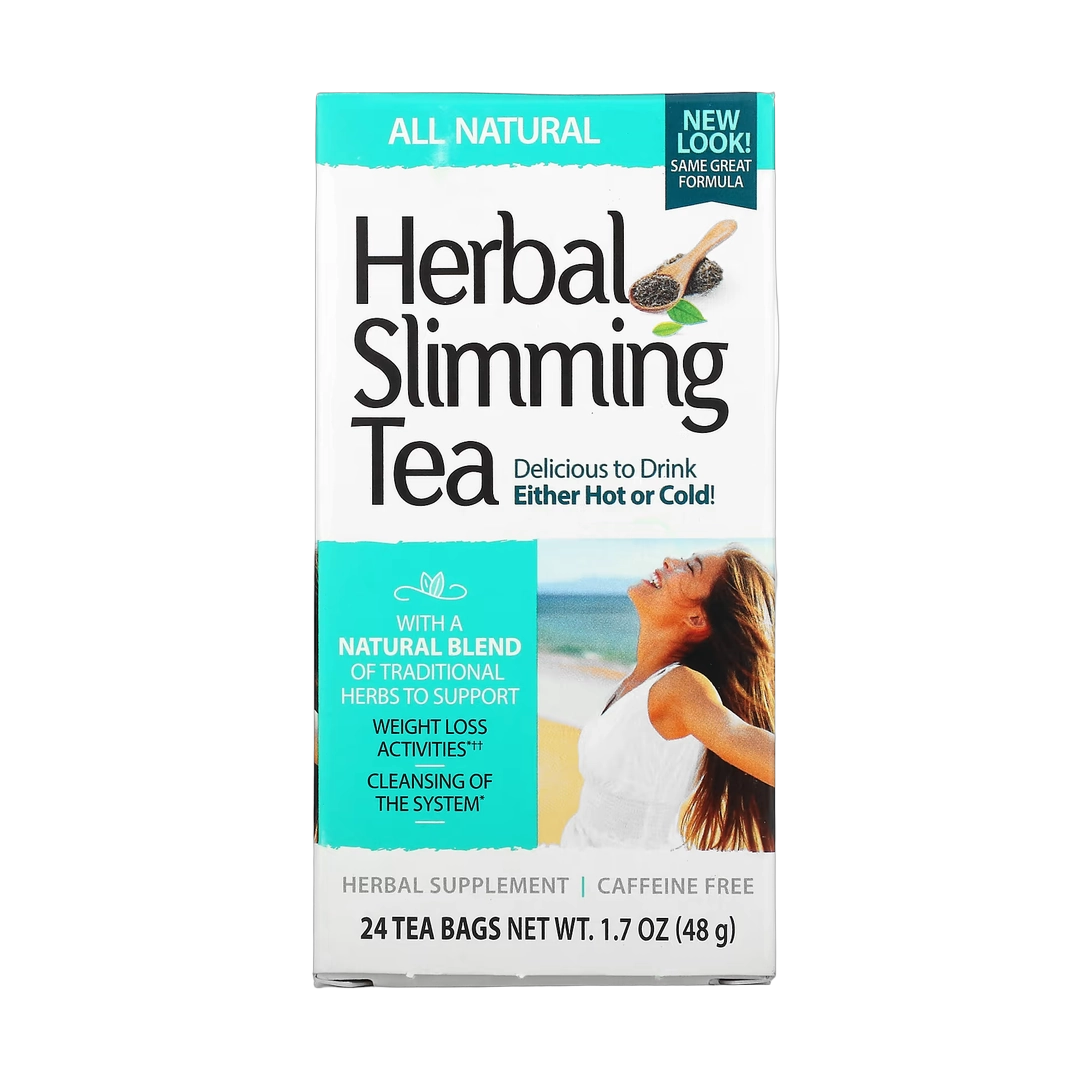21st Century, Herbal Slimming Tea, All Natural, Caffeine Free, 24 Tea Bags, 1.7 oz (48 g)