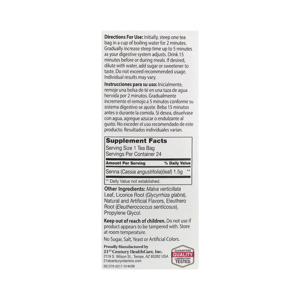 21st Century, Herbal Slimming Tea, Cranraspberry, Caffeine Free, 24 Tea Bags, 1.7 oz, 48 g