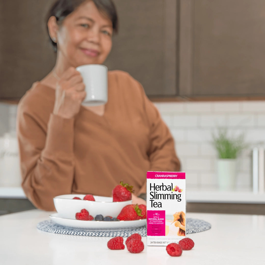 21st Century, Herbal Slimming Tea, Cranraspberry, Caffeine Free, 24 Tea Bags, 1.7 oz, 48 g