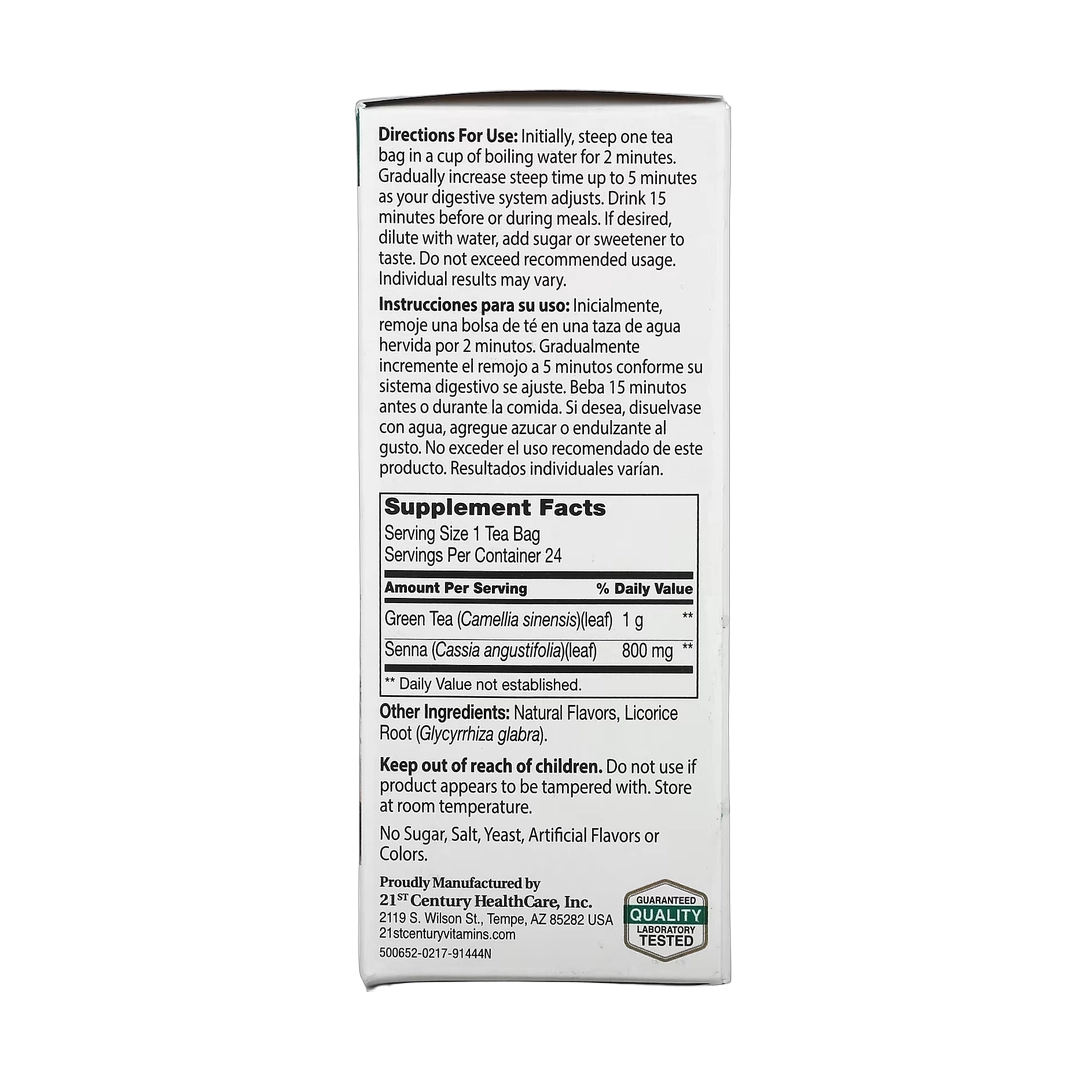 21st Century, Herbal Slimming Tea, Green Tea, 24 Tea Bags, 1.7 oz, 48 g