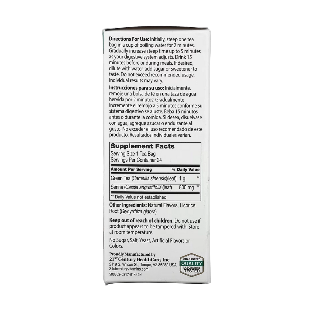 21st Century, Herbal Slimming Tea, Green Tea, 24 Tea Bags, 1.7 oz, 48 g