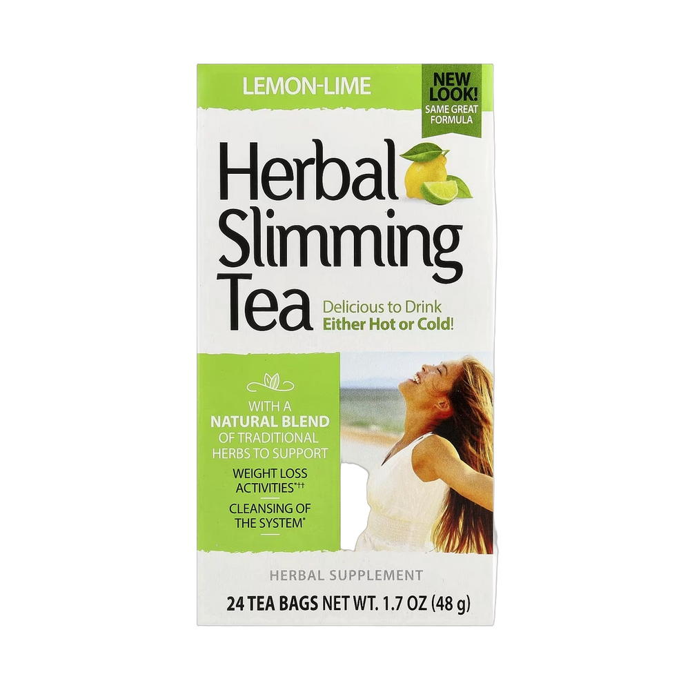 21st Century, Herbal Slimming Tea, Lemon-Lime, Caffeine Free, 24 Tea Bags, 1.7 oz (48 g)