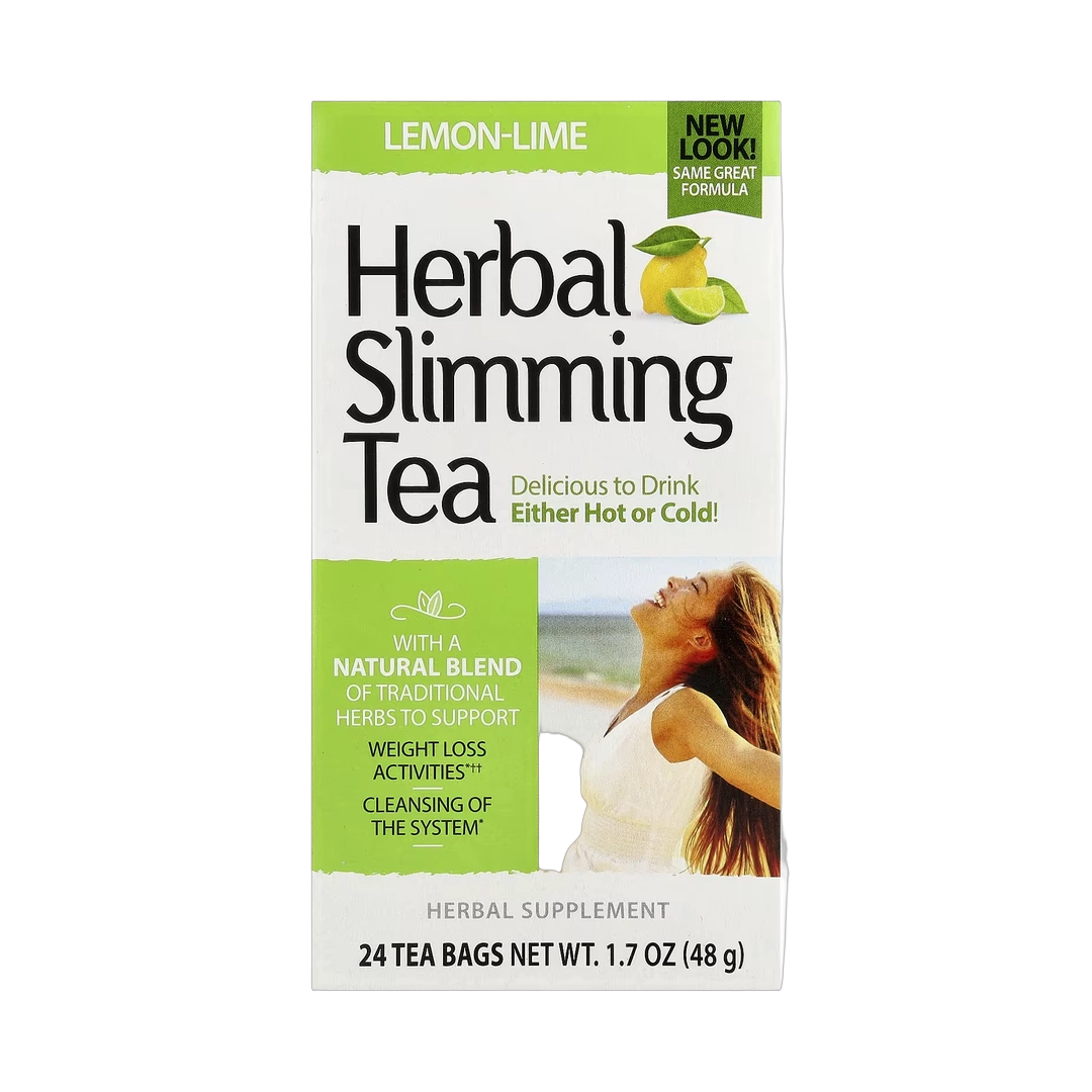 21st Century, Herbal Slimming Tea, Lemon-Lime, Caffeine Free, 24 Tea Bags, 1.7 oz (48 g)