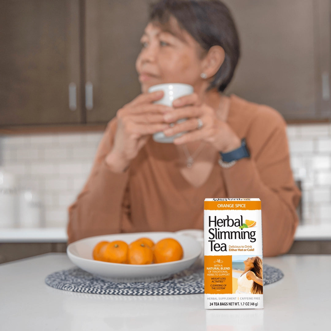21st Century, Herbal Slimming Tea, Orange Spice, Caffeine Free, 24 Tea Bags, 1.7 oz, 48 g