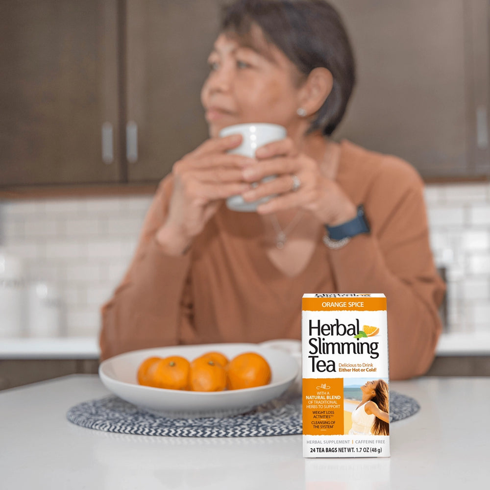 21st Century, Herbal Slimming Tea, Orange Spice, Caffeine Free, 24 Tea Bags, 1.7 oz, 48 g