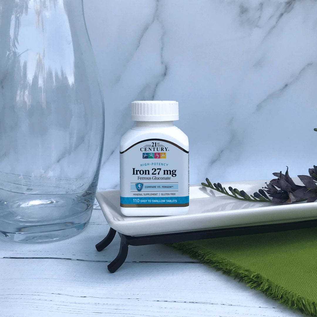 21st Century, High-Potency Iron, 27 mg, 110 Easy to Swallow Tablets