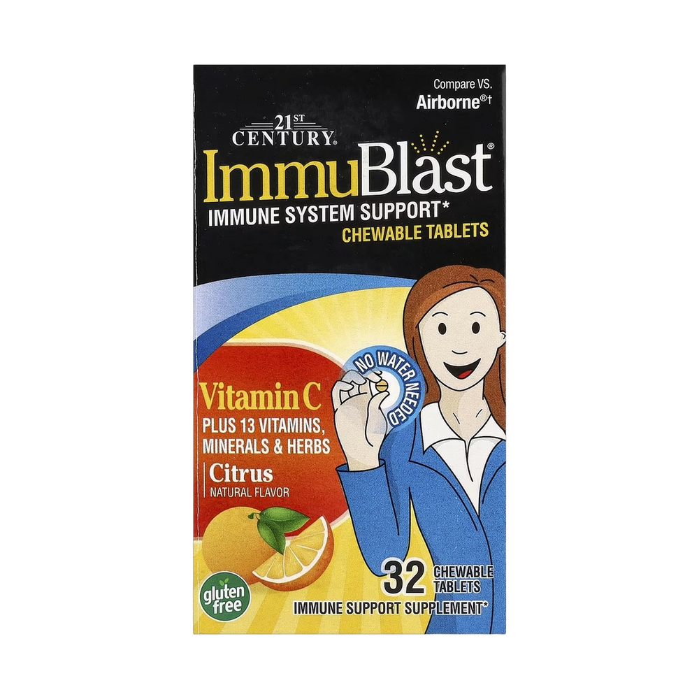 21st Century, ImmuBlast®, Vitamin C, Citrus, 32 Chewable Tablets