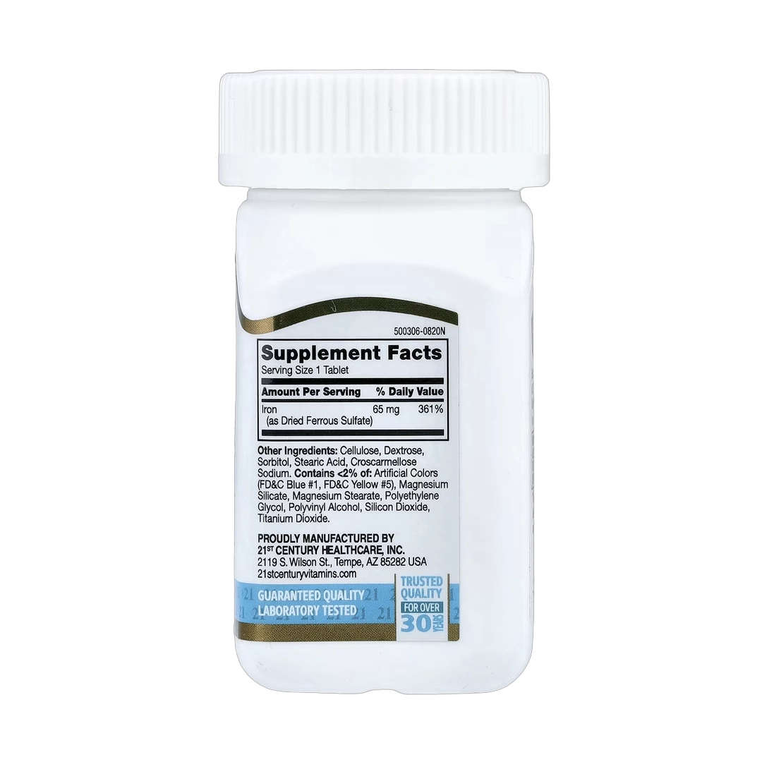 21st Century, Iron, 65 mg, 120 Tablets