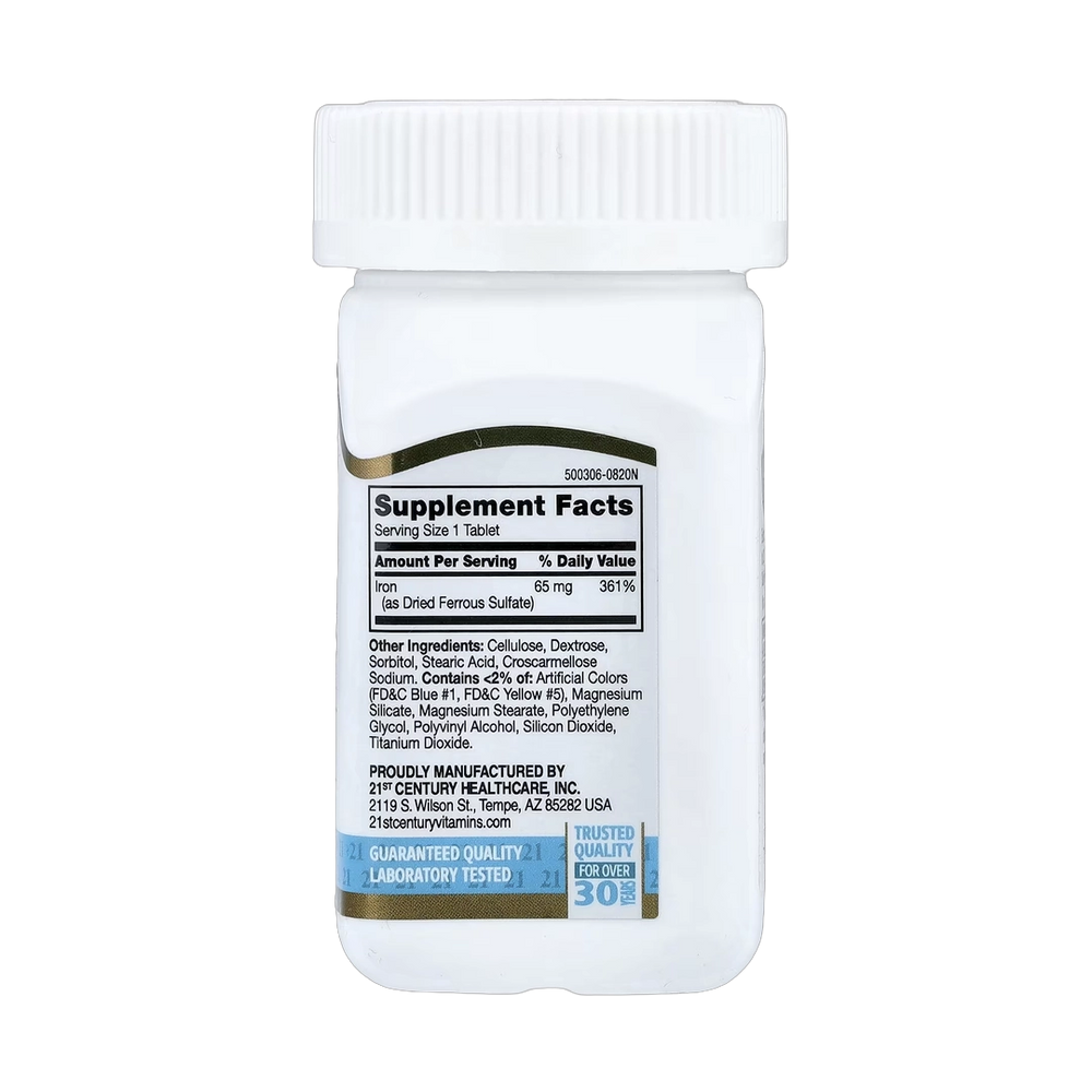21st Century, Iron, 65 mg, 120 Tablets