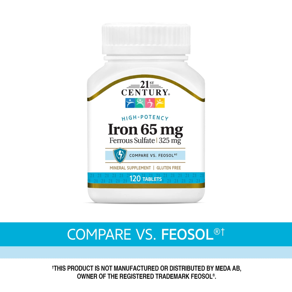 21st Century, Iron, 65 mg, 120 Tablets
