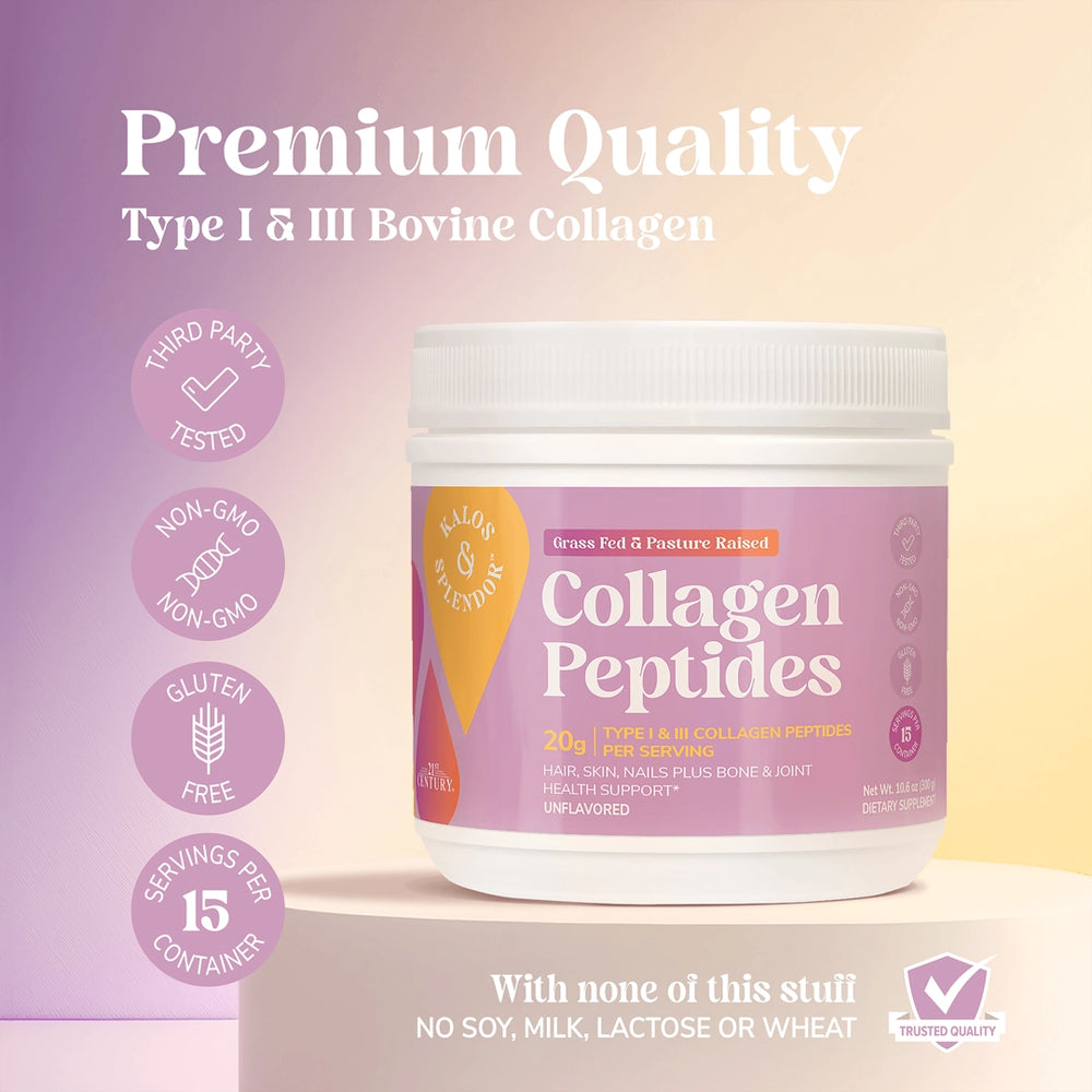 21st Century, Kalos & Splendorï¿½ Collagen Peptides, Unflavored, 10.6 oz (300 g)