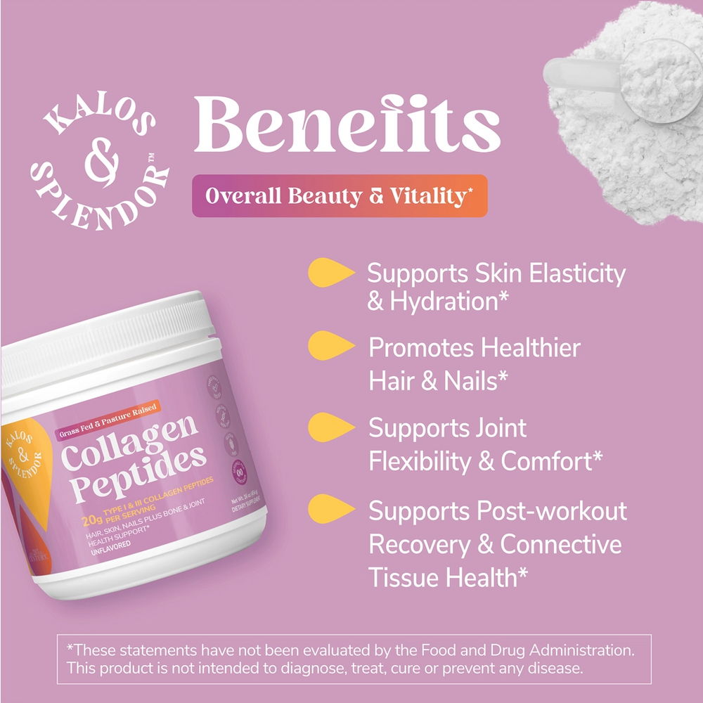 21st Century, Kalos & Splendorï¿½ Collagen Peptides, Unflavored, 10.6 oz (300 g)