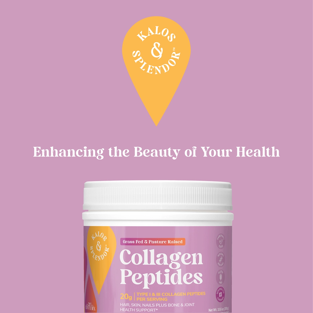 21st Century, Kalos & Splendorï¿½ Collagen Peptides, Unflavored, 10.6 oz (300 g)
