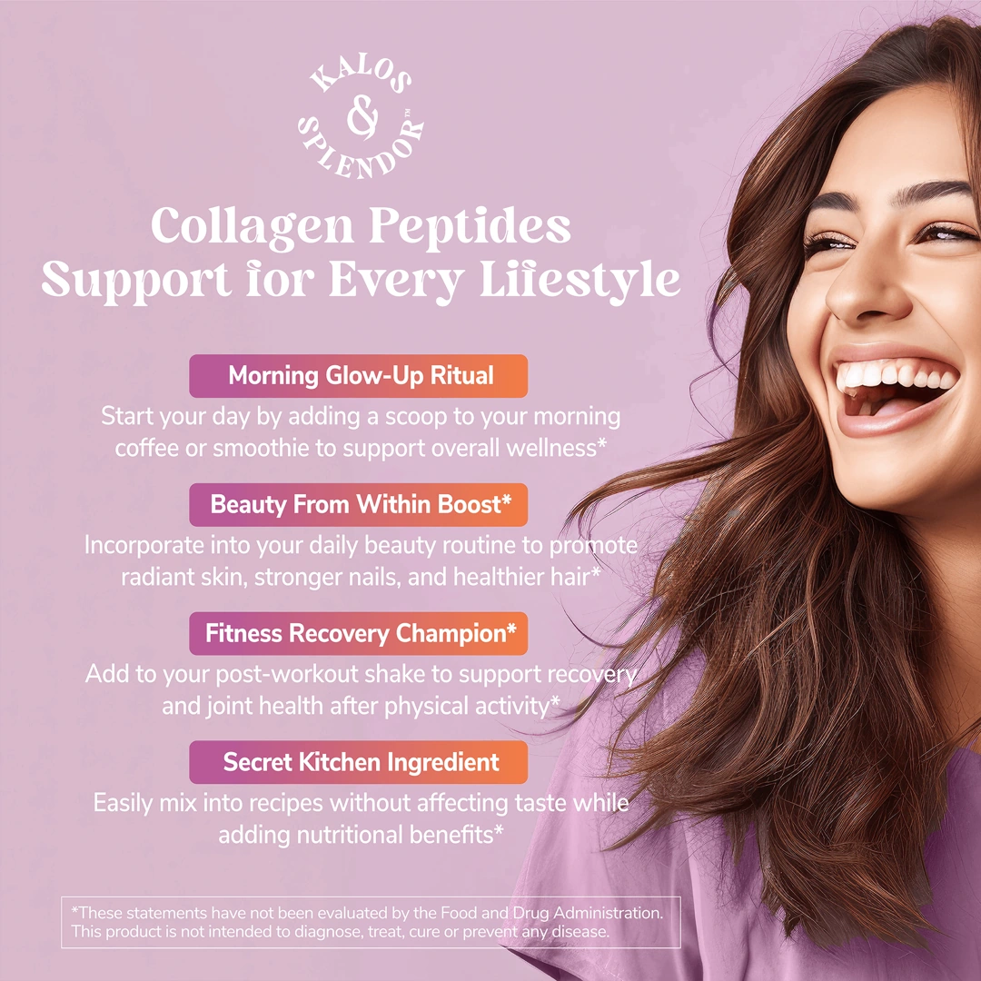 21st Century, Kalos & Splendorï¿½ Collagen Peptides, Unflavored, 10.6 oz (300 g)