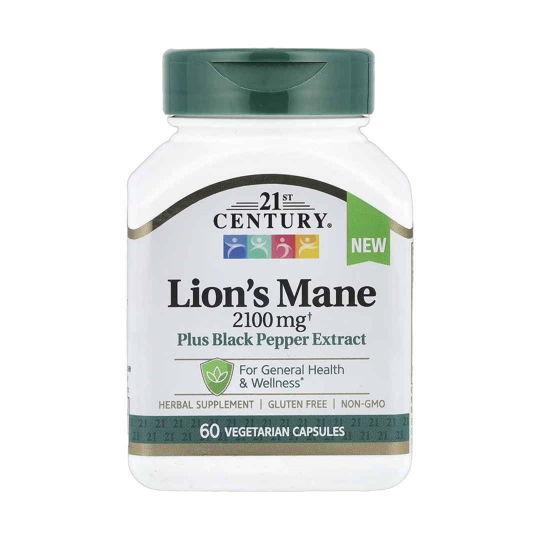 21st Century, Lion's Mane, 2,100 mg, 60 Vegetarian Capsules