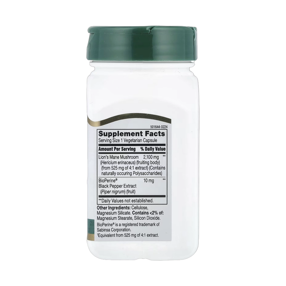 21st Century, Lion's Mane, 2,100 mg, 60 Vegetarian Capsules