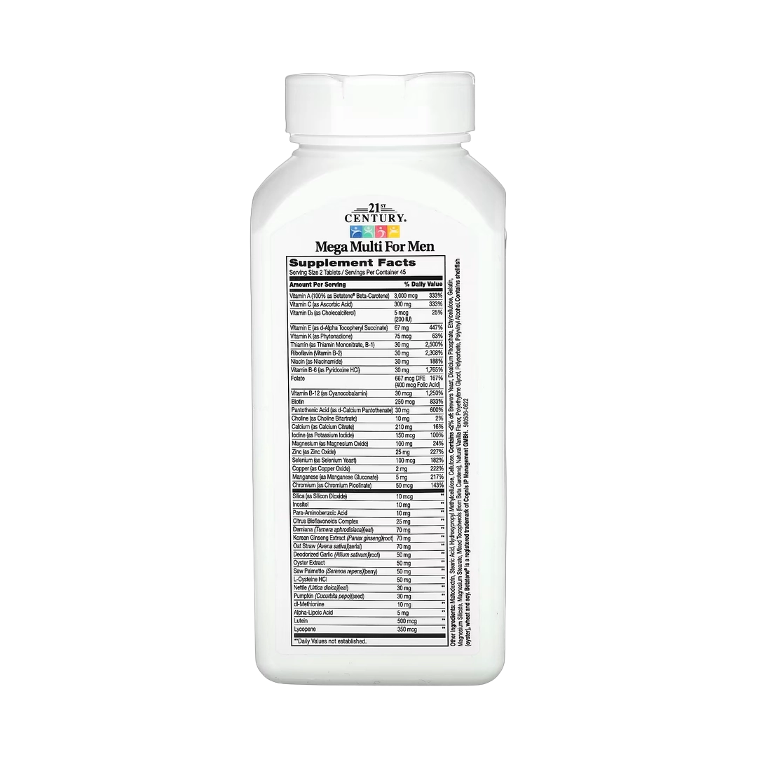 21st Century, Mega Multi for Men, 90 Tablets