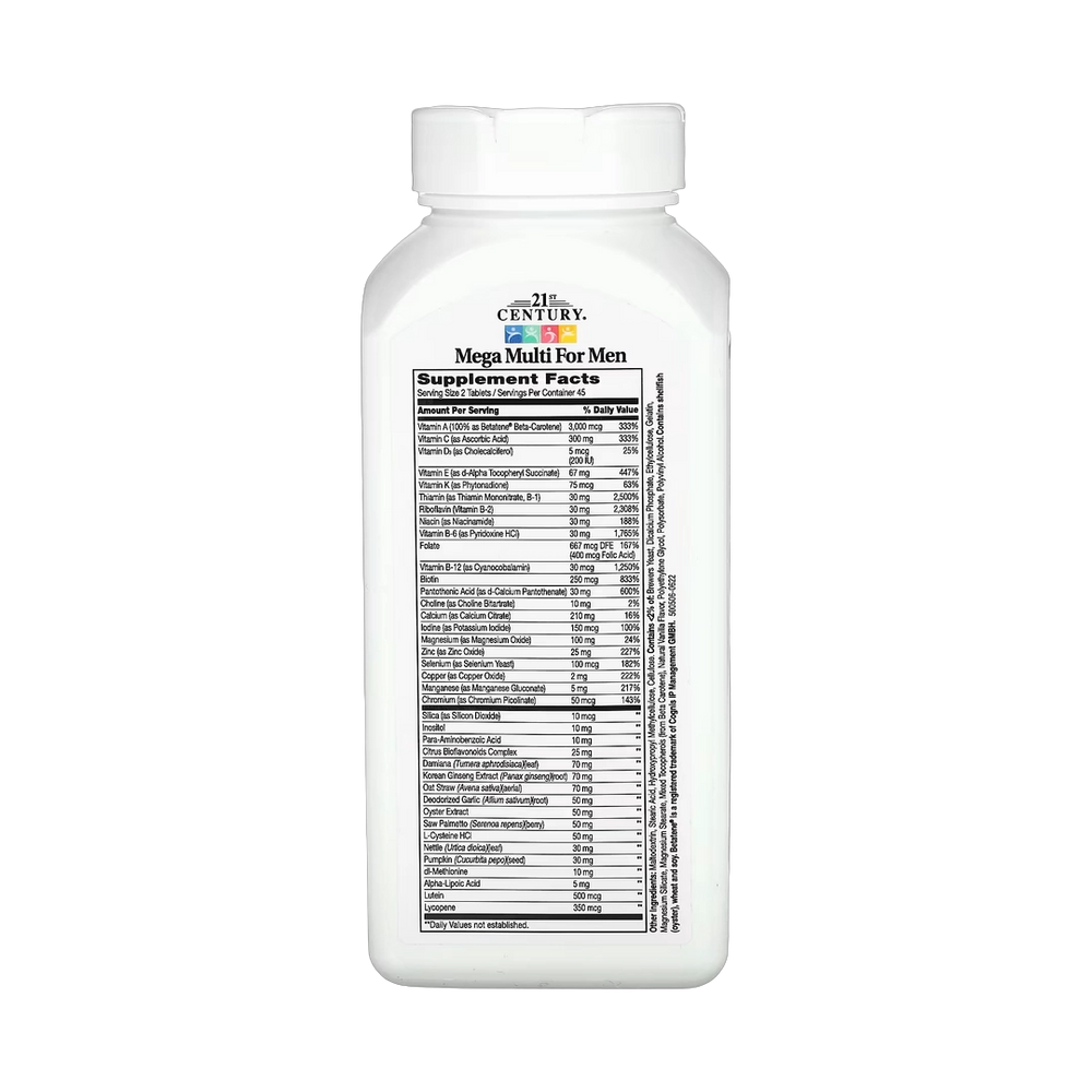 21st Century, Mega Multi for Men, 90 Tablets