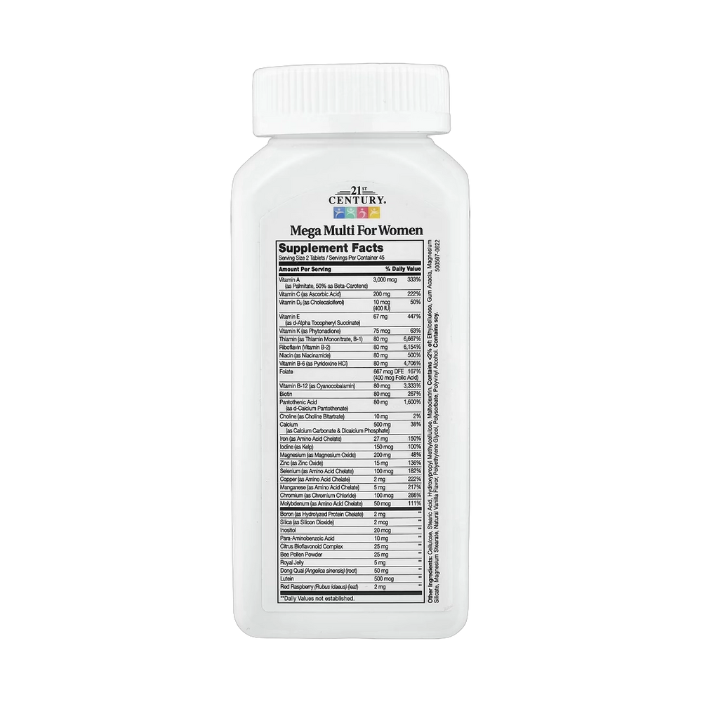 21st Century, Mega Multi for Women, 90 Tablets