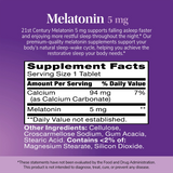 21st Century, Melatonin, 5 mg, 120 Tablets