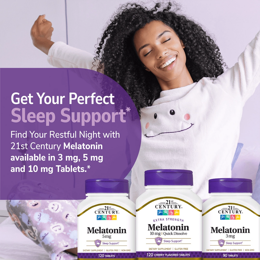 21st Century, Melatonin, Quick Dissolve, Cherry, 10 mg, 120 Tablets
