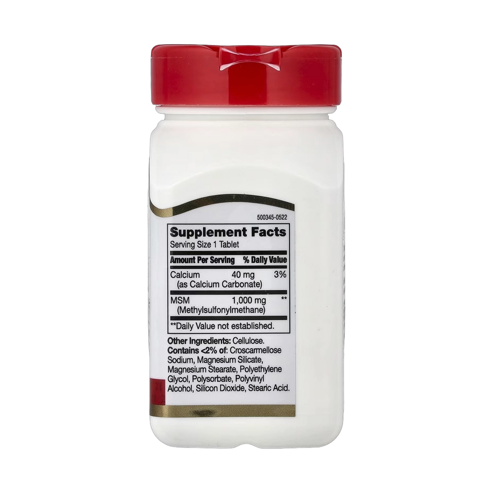 21st Century, MSM, 1,000 mg, 90 Tablets