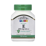 21st Century, Natural Vitamin E, 268 mg (400 IU), 110 Softgels