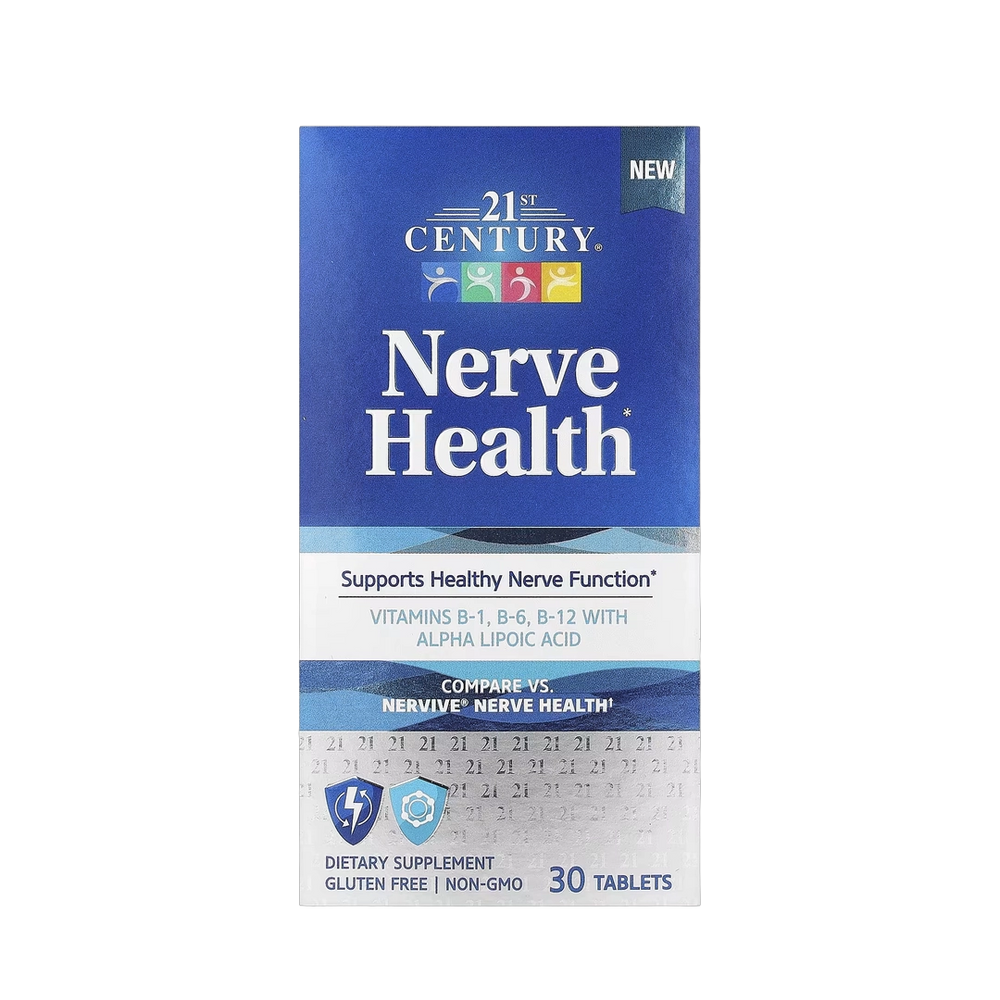 21st Century, Nerve Health, 30 Tablets