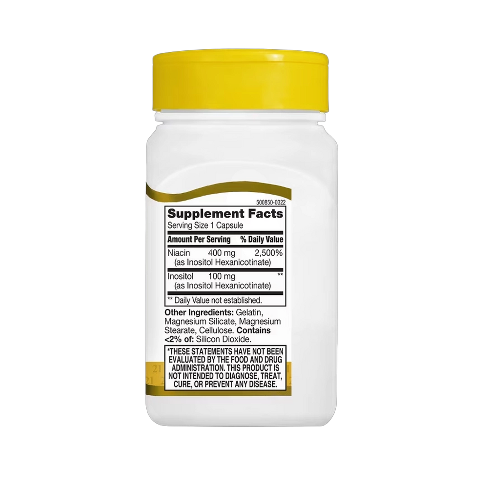 21st Century, Niacin, Inositol Hexanicotinate, 500 Mg, Capsules