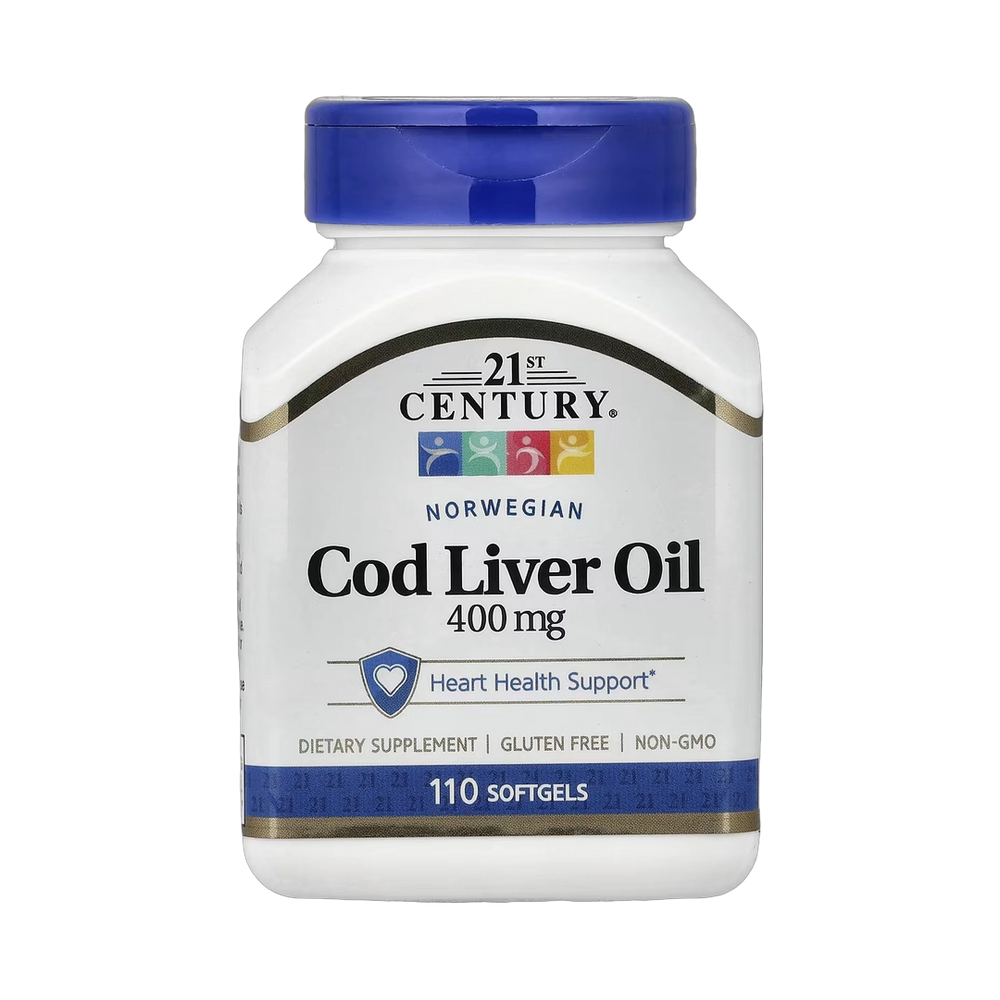 21st Century, Norwegian Cod Liver Oil, 400 mg, 110 Softgels