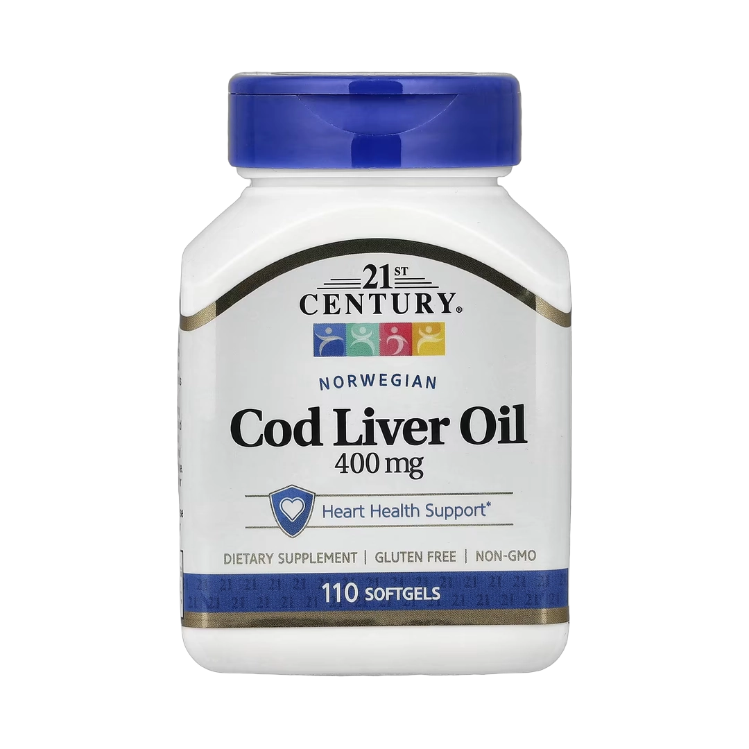 21st Century, Norwegian Cod Liver Oil, 400 mg, 110 Softgels