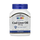 21st Century, Norwegian Cod Liver Oil, 400 mg, 110 Softgels