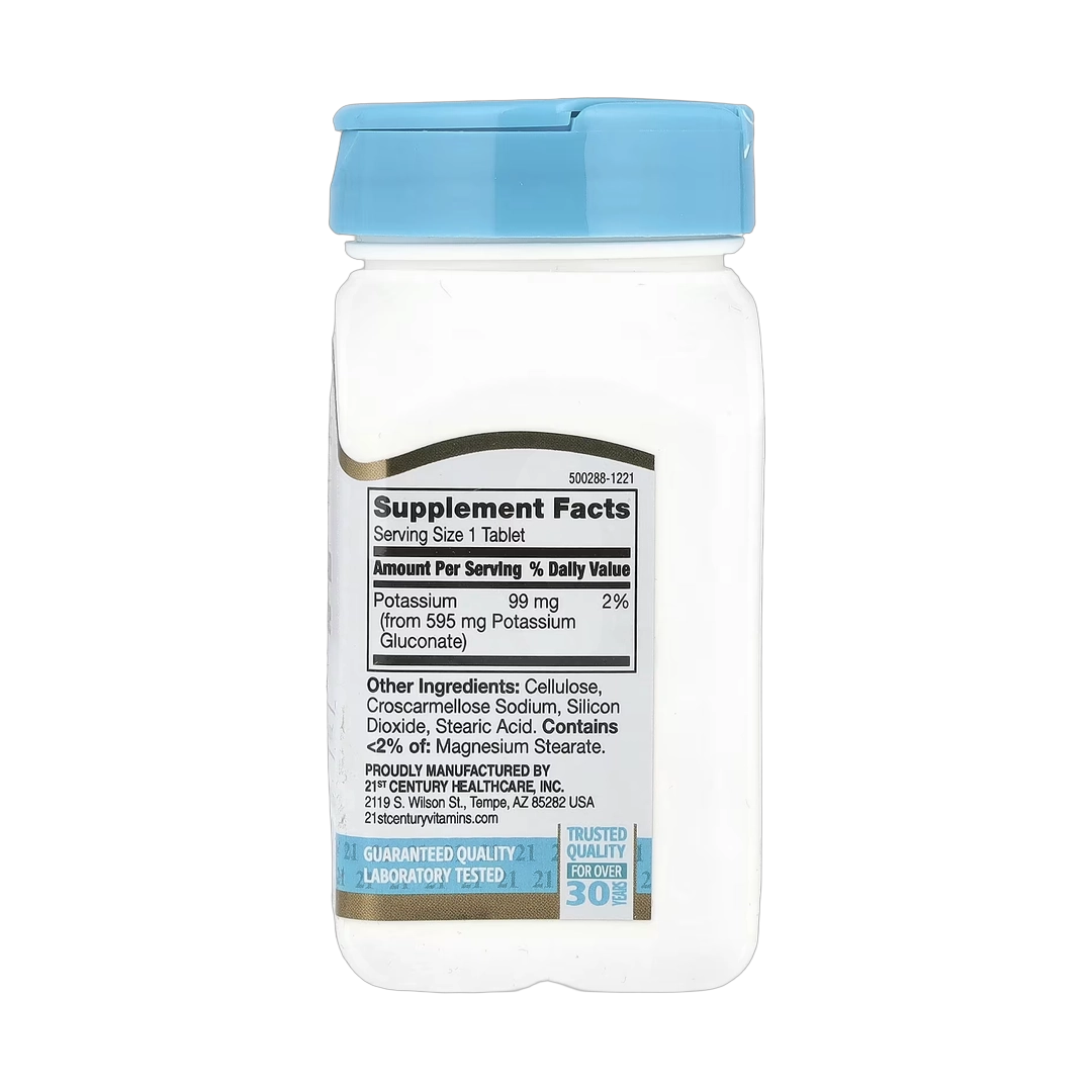 21st Century, Potassium Gluconate, 595 mg, 110 Tablets