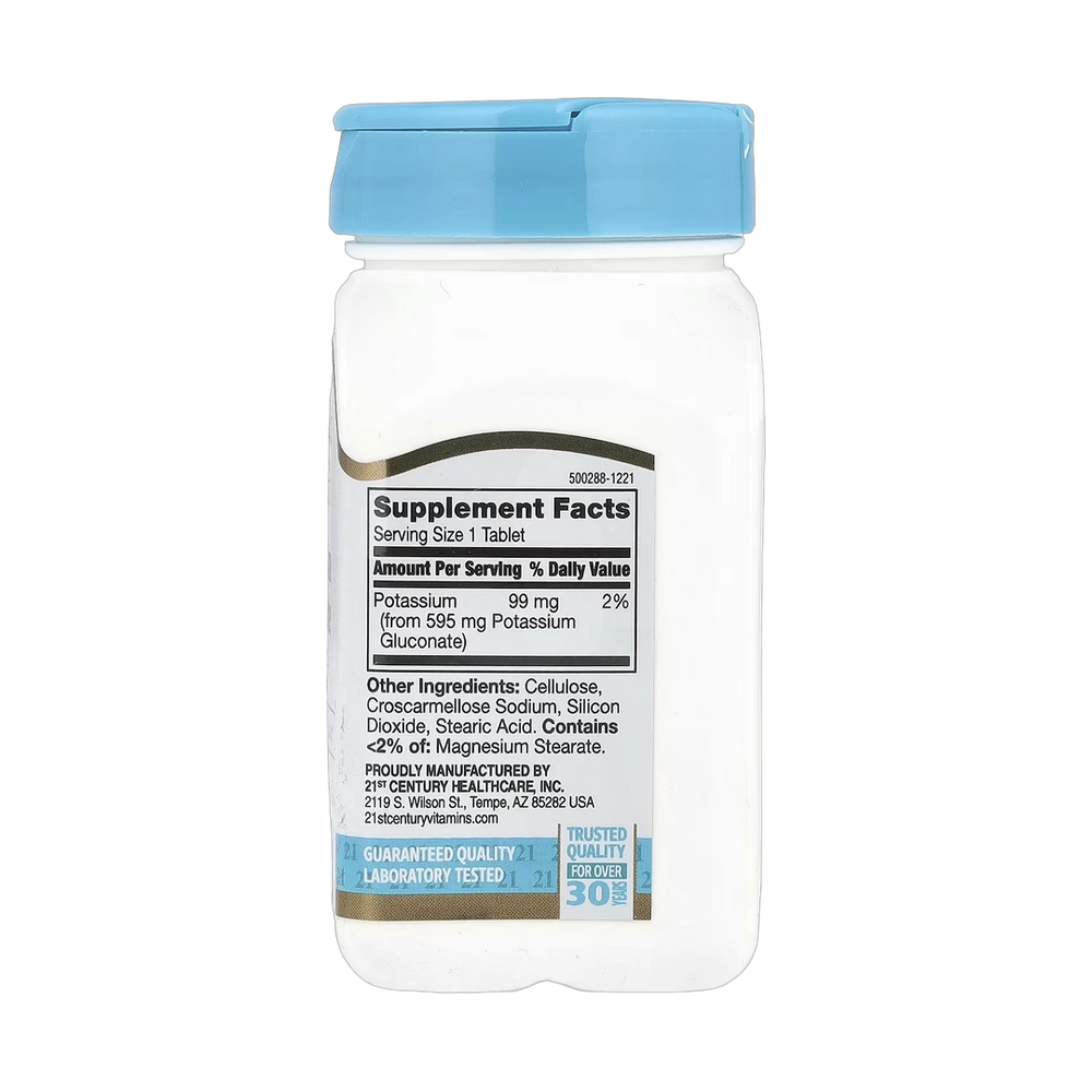 21st Century, Potassium Gluconate, 595 mg, 110 Tablets