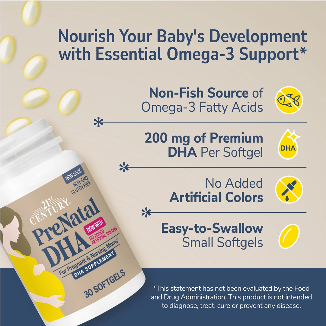 21st Century, PreNatal DHA, 30 Softgels
