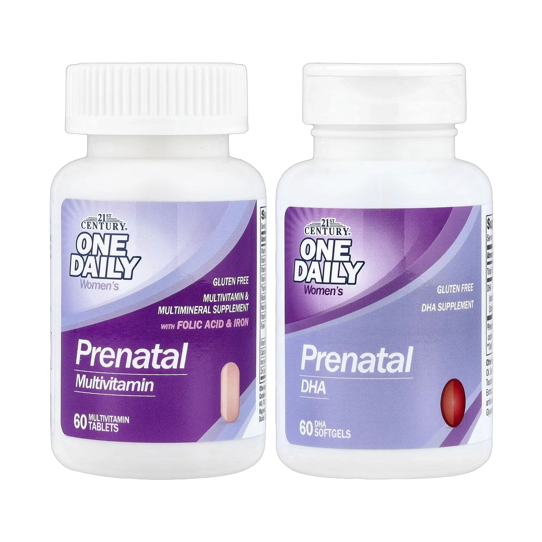 21st Century, Prenatal Multivitamin Plus DHA, 2 Bottles, 60 Tablets / 60 Softgels