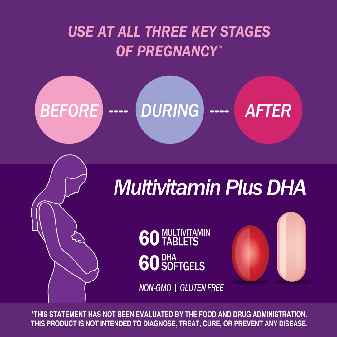 21st Century, Prenatal Multivitamin Plus DHA, 2 Bottles, 60 Tablets / 60 Softgels