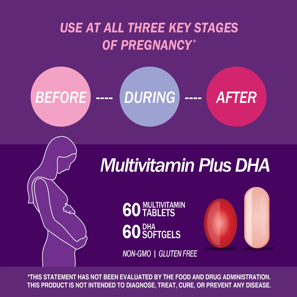 21st Century, Prenatal Multivitamin Plus DHA, 2 Bottles, 60 Tablets / 60 Softgels