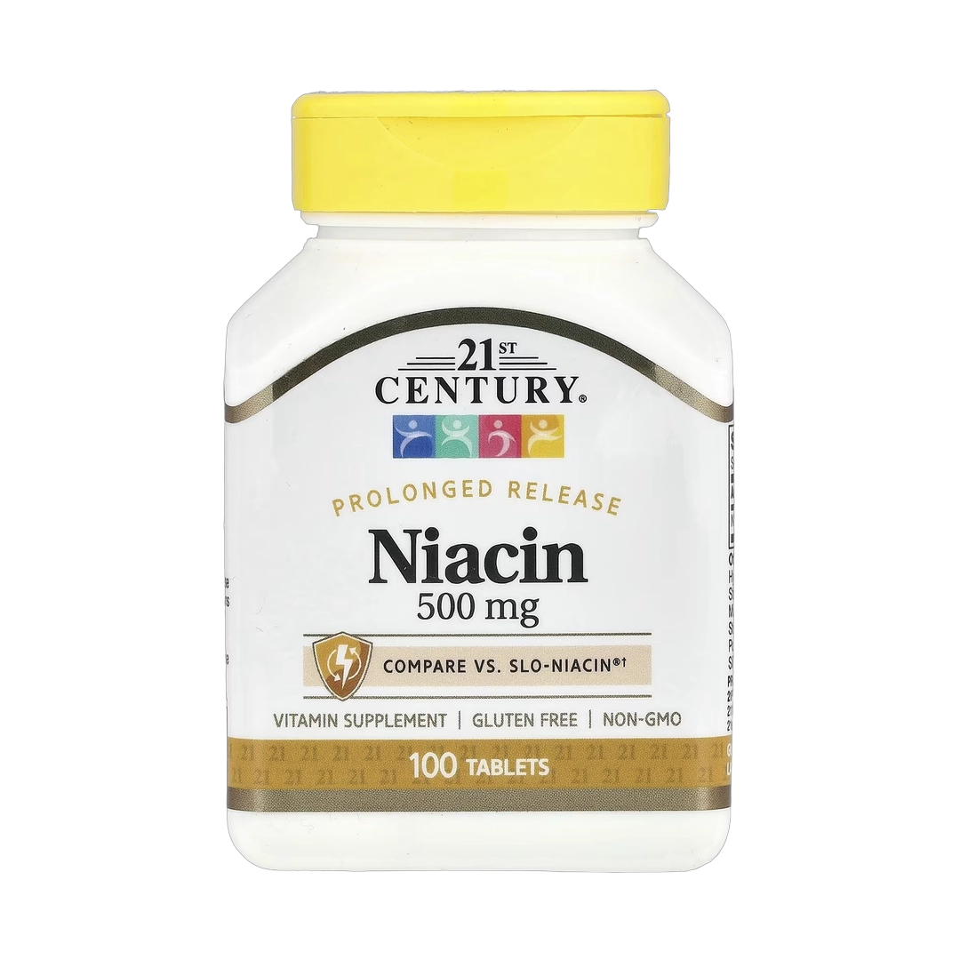 21st Century, Prolonged Release Niacin, 500 mg, 100 Tablets