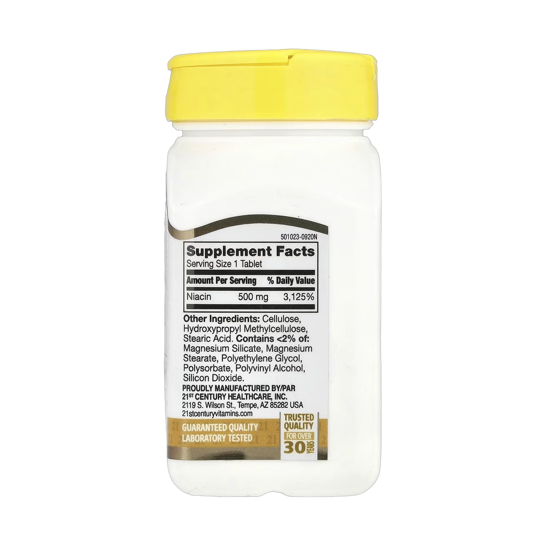 21st Century, Prolonged Release Niacin, 500 mg, 100 Tablets