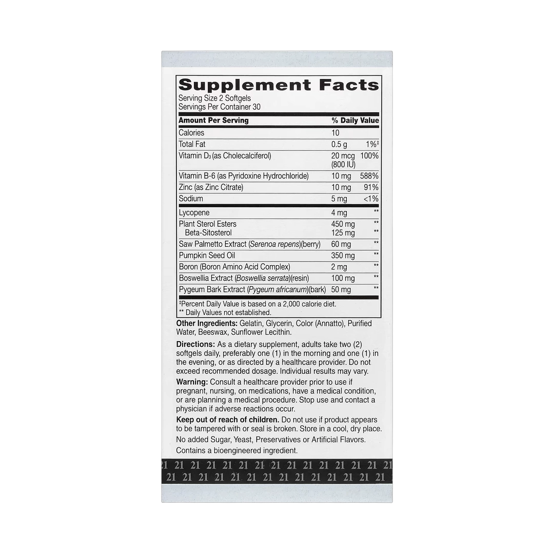 21st Century, Prostate Health with Beta-Sitosterol, 60 Softgels