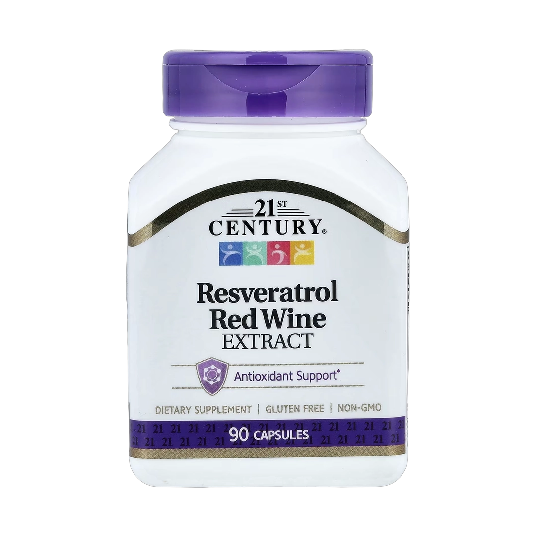 21st Century, Resveratrol Red Wine Extract, 90 Capsules