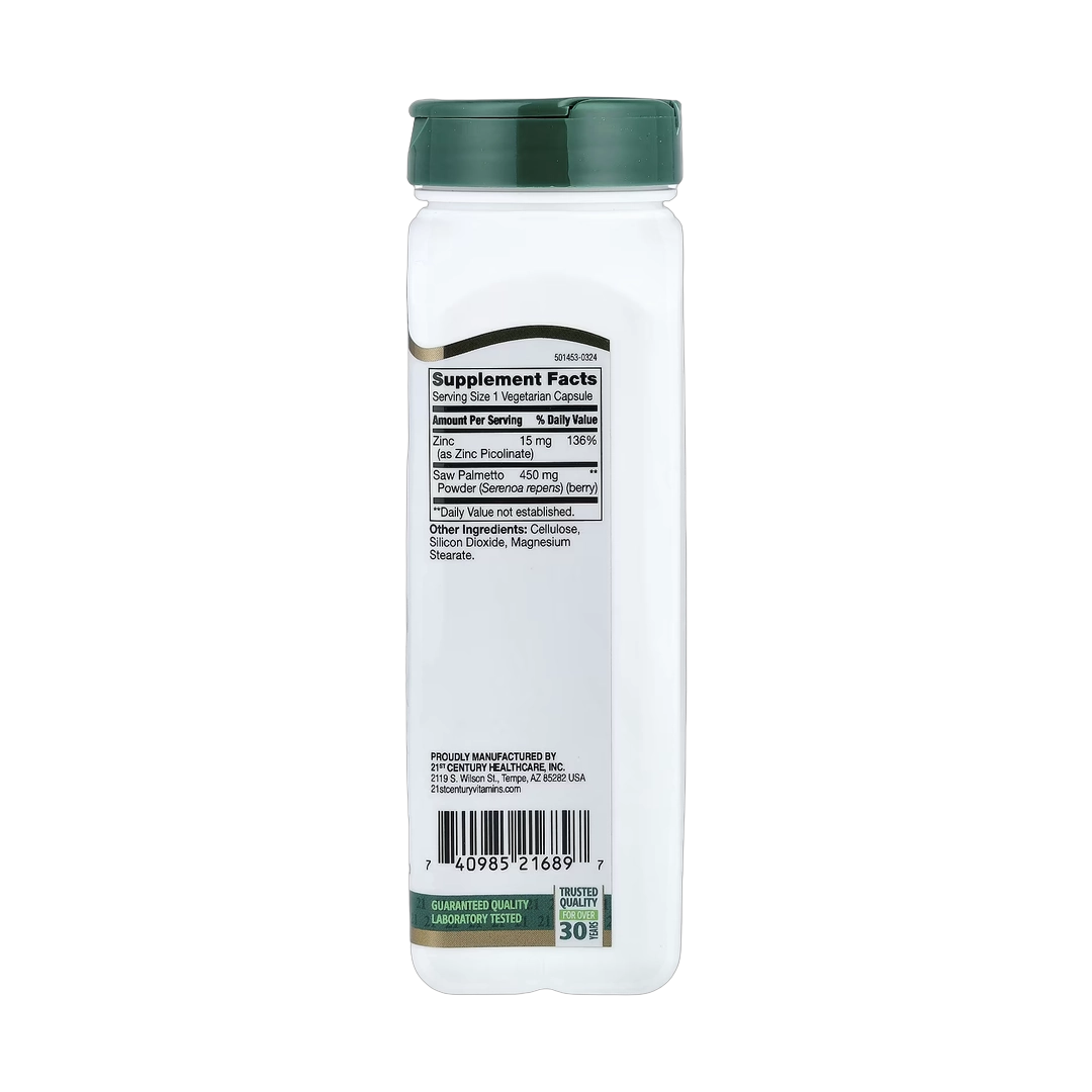 21st Century, Saw Palmetto, 200 Vegetarian Capsules