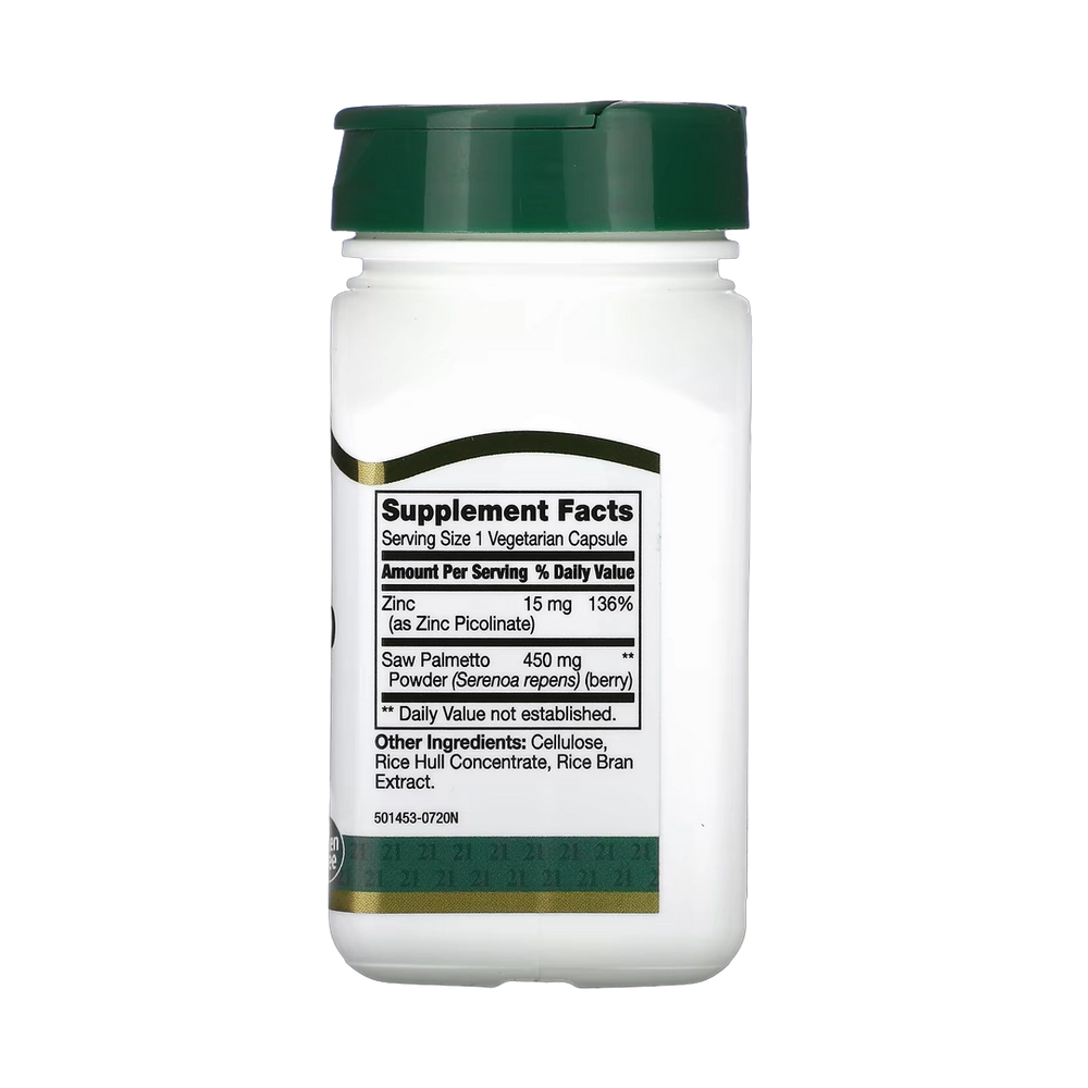 21st Century, Saw Palmetto, 450 mg, 60 Vegetarian Capsules