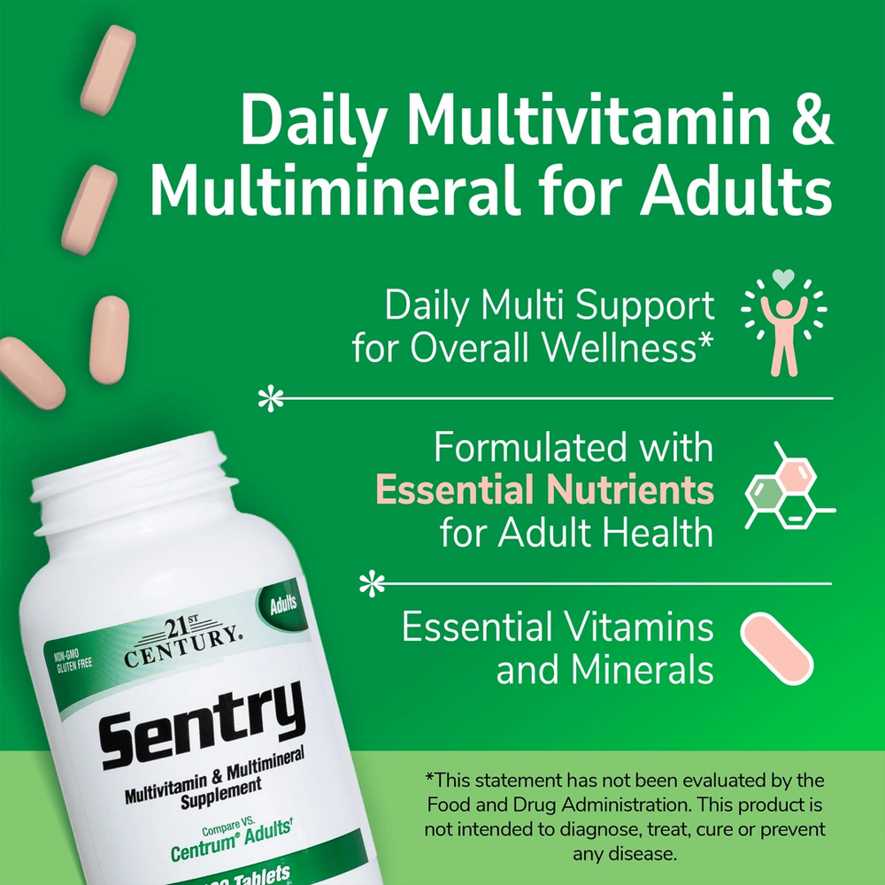 21st Century, Sentry, Adults Multivitamin & Multimineral Supplement, 130 Tablets