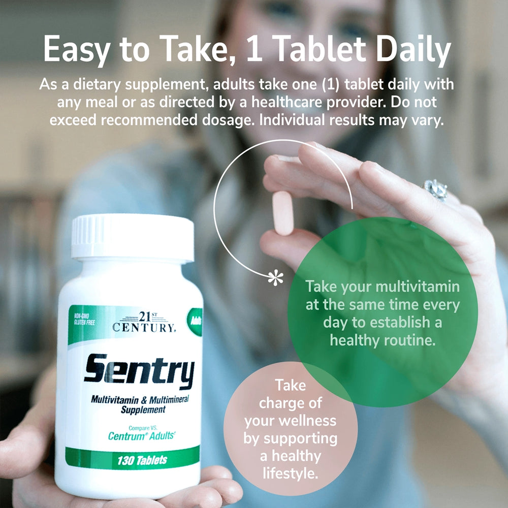 21st Century, Sentry, Adults Multivitamin & Multimineral Supplement, 130 Tablets